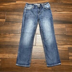 BKE Boys Hudson Straight Leg Jeans Size 8 Medium Dark Wash